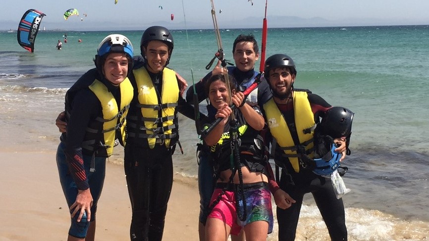 Learning to kitesurf in Tarifa