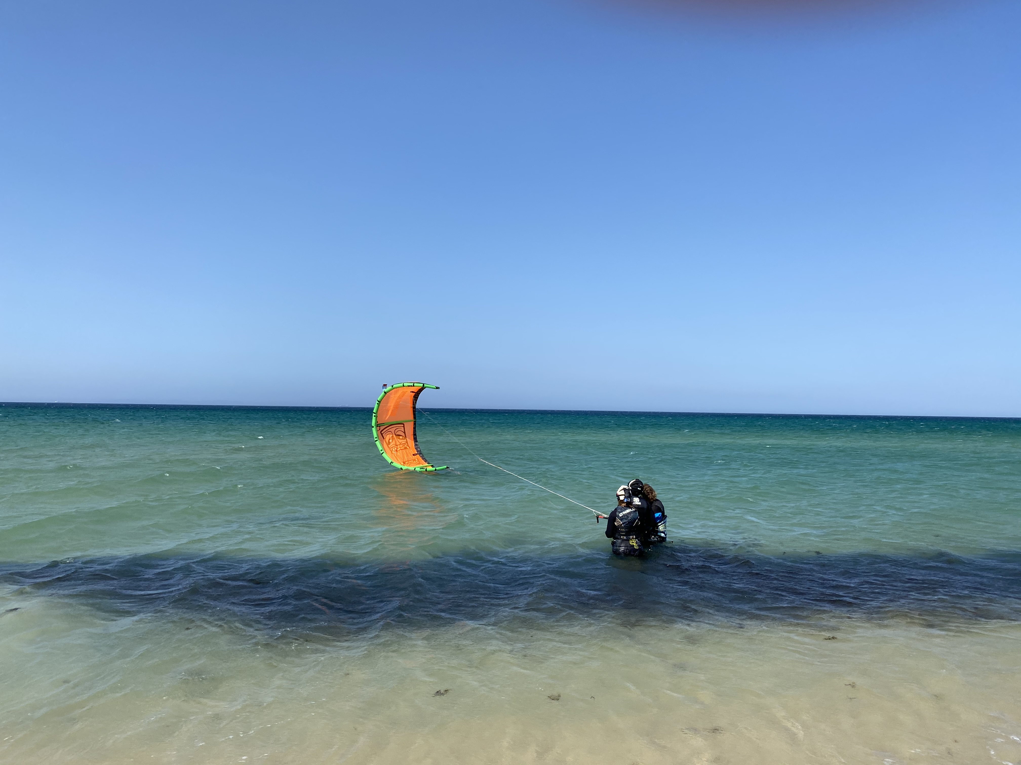 Kite relaunch from the water