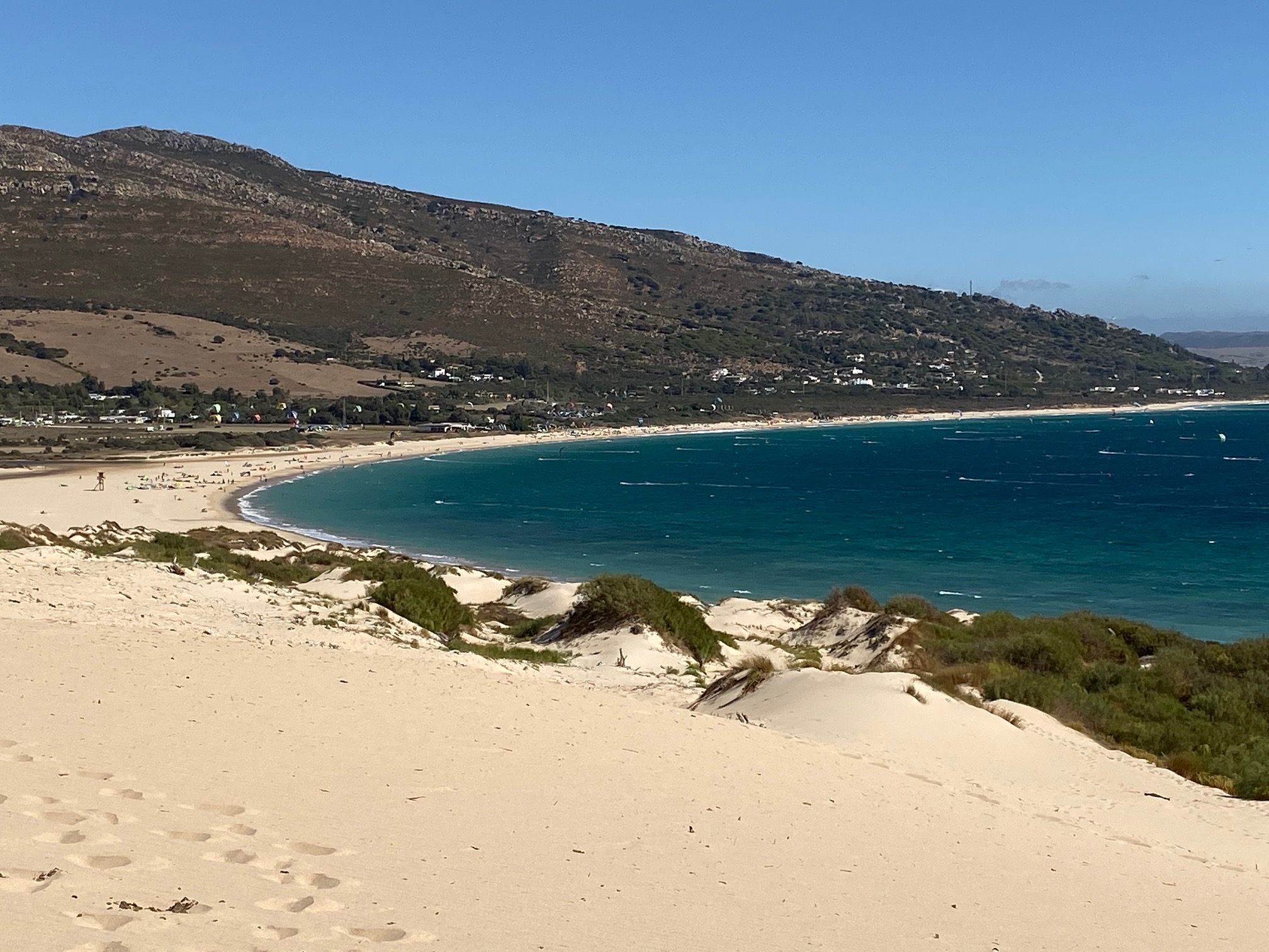 This is kitesurfing in Tarifa in October